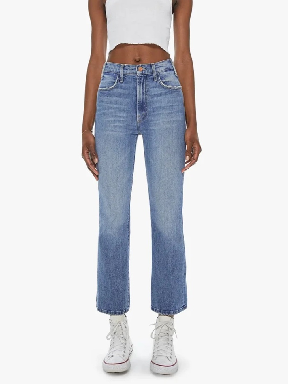 NWT MOTHER Jeans Hustler Ankle Scenic Route Blue Size 27
